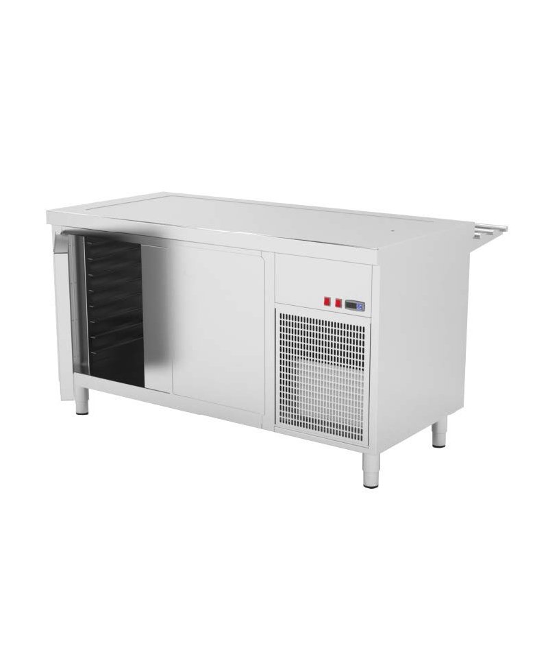 Mueble autoservicio self service con placa fría GN con reserva