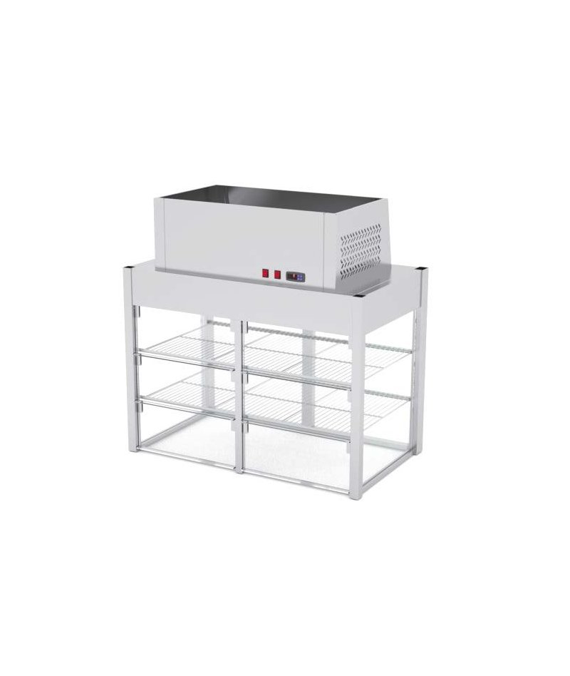 Vitrina autoservicio self service refrigerada con base abierta GN