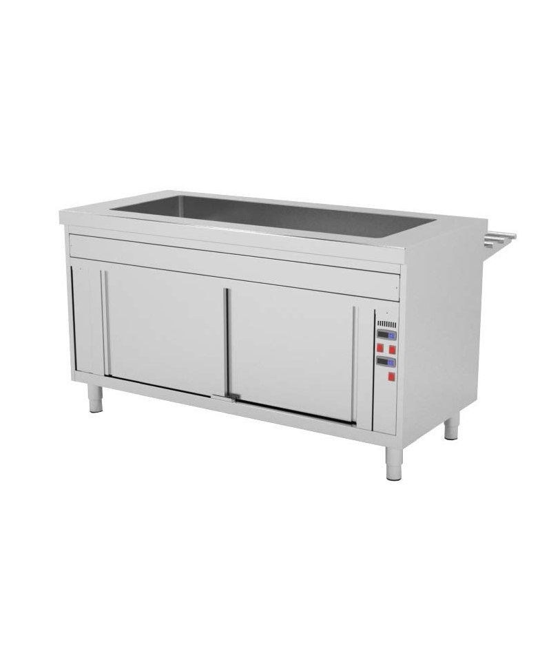 Mueble autoservicio self service con baño maría seco con reserva