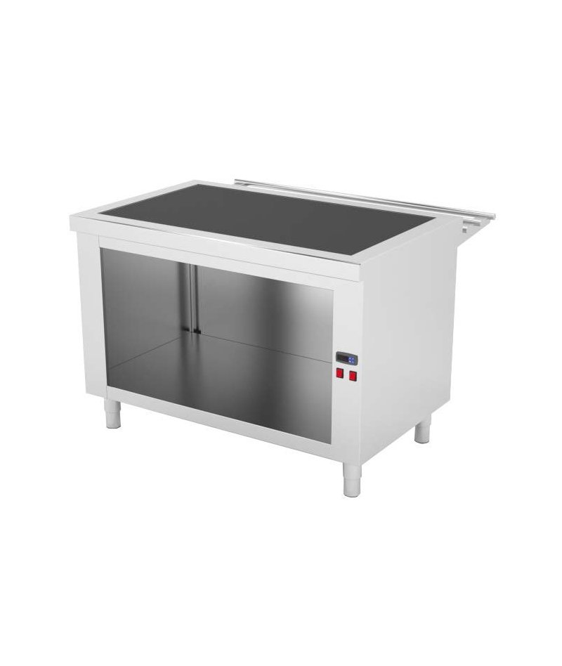 Mueble autoservicio self service con placa vitrocerámica sin reserva
