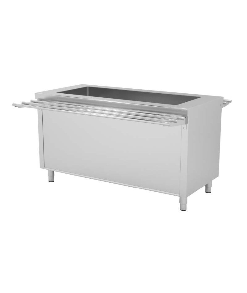 Mueble autoservicio self service con baño maría seco isla central