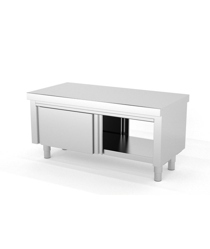 Mueble neutro central con puertas correderas pasantes - Fondo 600 Altura 600