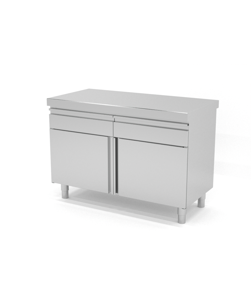 Mueble neutro central con puerta batiente cajón superior - Fondo 600