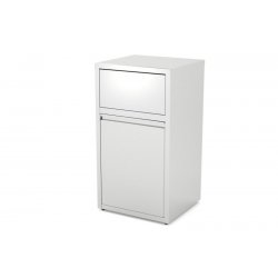 Mueble neutro contenedor de residuos con puerta frontal y abatible superior Dimensiones(mm): 650x600x1200