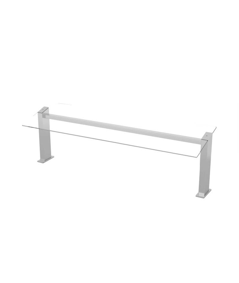 Pantalla buffet neutra tubo rectangular GN - Grosor 40 mm