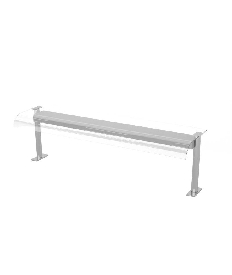 Pantalla buffet neutra tubo redondo GN