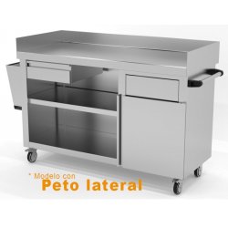 Mueble neutro para apoyo en terraza