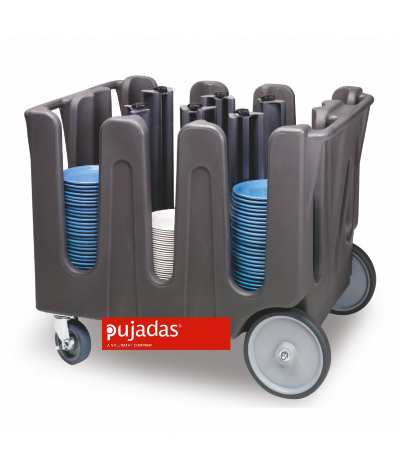 Carro de transporte ajustable para platos