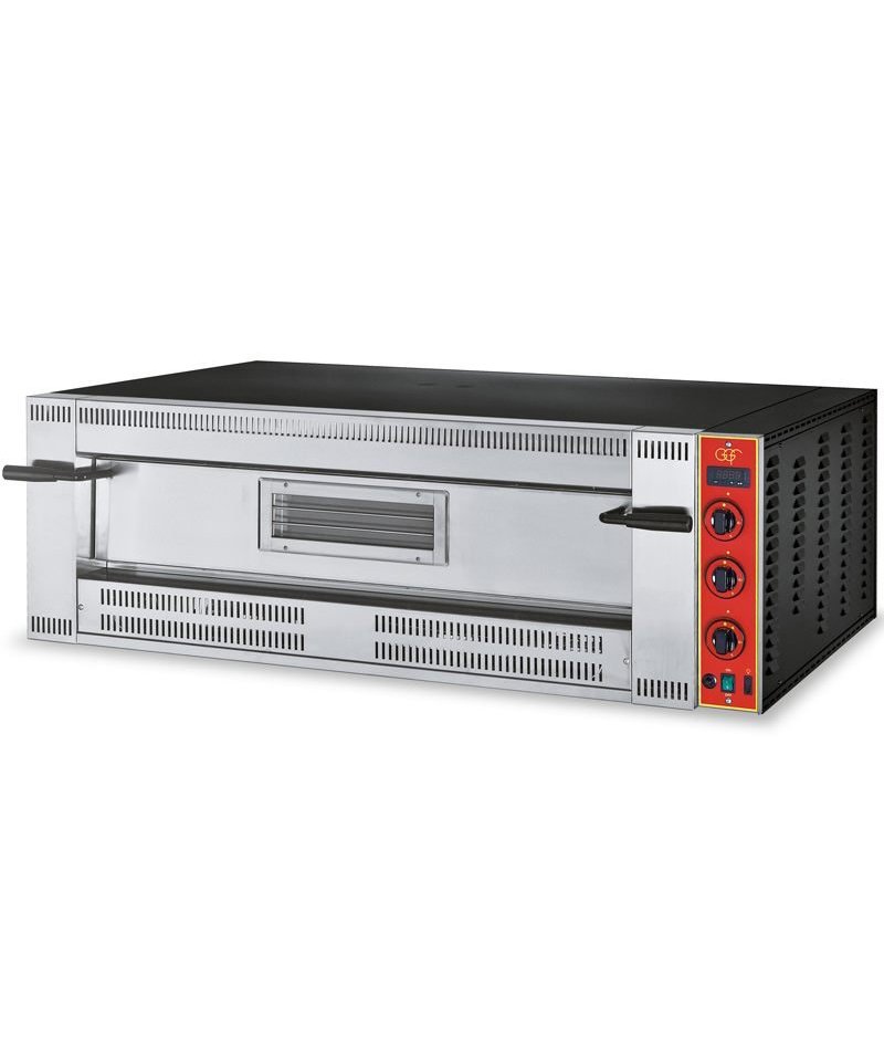 Horno de pizza profesional a gas de alto rendimiento con triple quemador. 6 pizzas de 36cm Ø G6/108