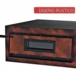 Horno 4+4 pizzas de 36cm Ø FR72-44 Cámara totalmente en piedra refractaria