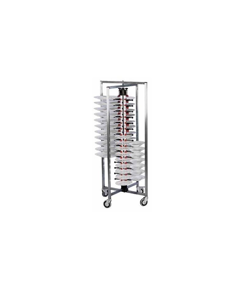 Porta platos de carro plegable para hosteleria Plate Mate de 60 platos