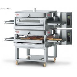 Horno para pizza a gas de cinta de 75cm bicámara HV75B OEM España