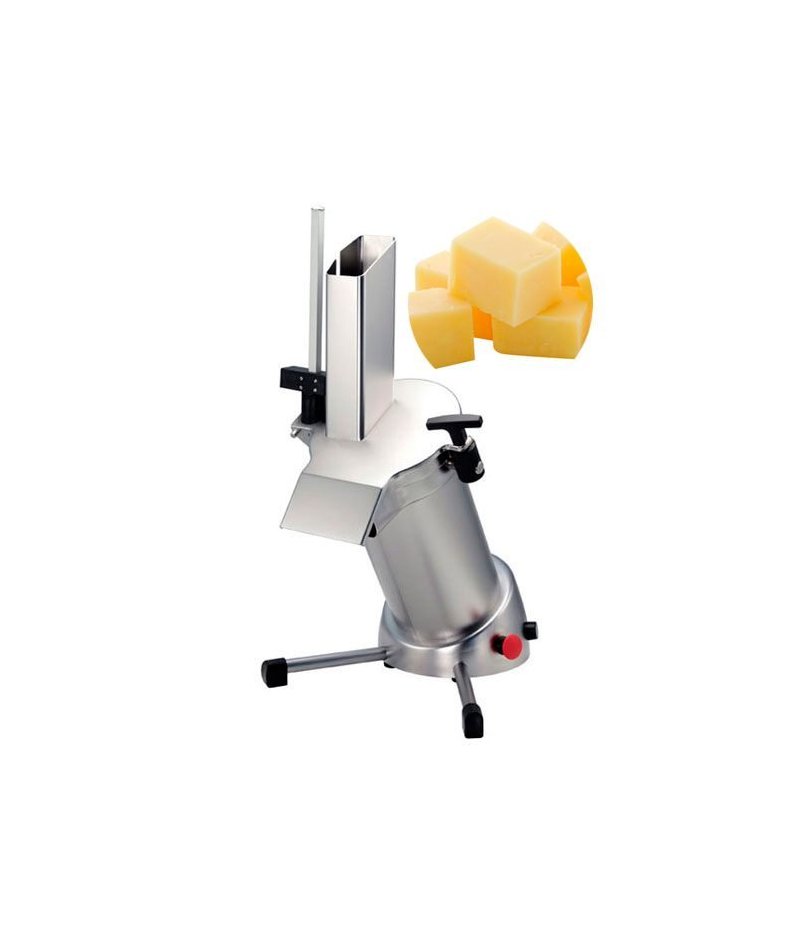 Cortador de mozarella profesional en cubo roto o deshilachada