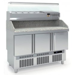 MESA FRIA PARA PIZZA COMPACTA 3 PUERTAS