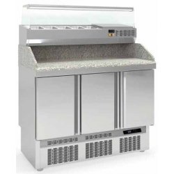 MESA FRIA PARA PIZZA COMPACTA 3 PUERTAS MAXI