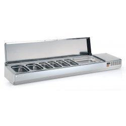 EXPOSITOR INGREDIENTES FAST-FOOD TAPA INOX GN1/3