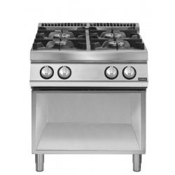 Cocina a gas 4 fuegos Fondo 700 Base abierta Pratika