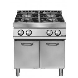 Cocina a gas 4 fuegos Fondo 700 Base con puerta Pratika