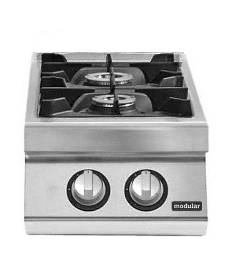 Cocina gas 2 fuegos Fondo 900 Sobremesa Pratika