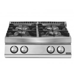 Cocina gas 4 fuegos Fondo 900 Sobremesa Pratika