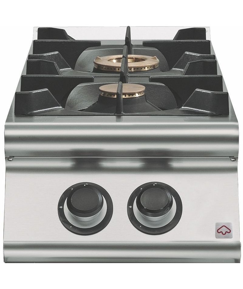 Cocina a gas a 2 fuegos Fondo 700 Sobremesa Emotion
