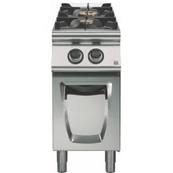 Cocina a gas a 2 fuegos Fondo 700 Base con puerta Emotion