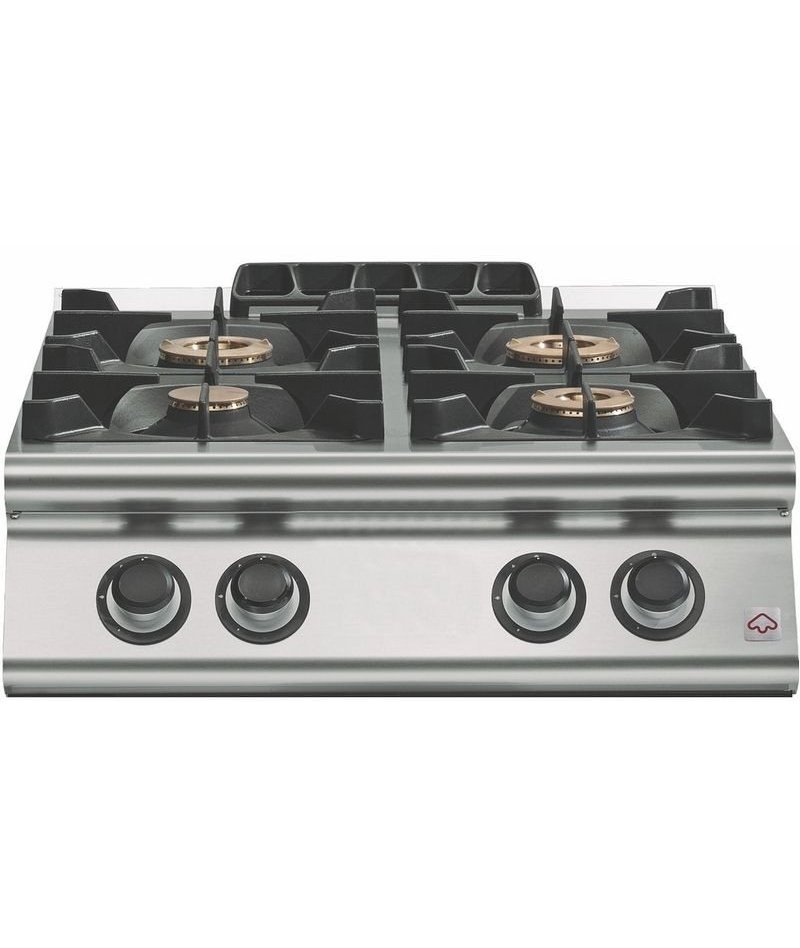 Cocina a gas a 4 fuegos Fondo 700 Sobremesa Emotion