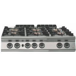 Cocina a gas a 6 fuegos Fondo 700 Sobremesa Emotion