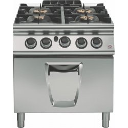 Cocina a gas a 4 fuegos Fondo 700 Base con horno a gas Emotion