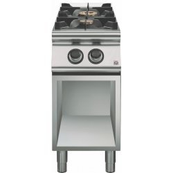 Cocina a gas 2 fuegos Fondo 900 Base abierta Emotion