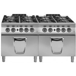 Cocina a gas 8 fuegos con 2 hornos gas GN 2/1 Fondo 900 Emotion