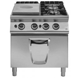 Placa radiantes a gas con horno gas GN 2/1 + 2 fuegos Fondo 900 Serie Emotion