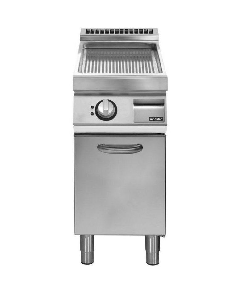 Plancha eléctrica ondulada de base con puerta PK 70/40 FTRES-P