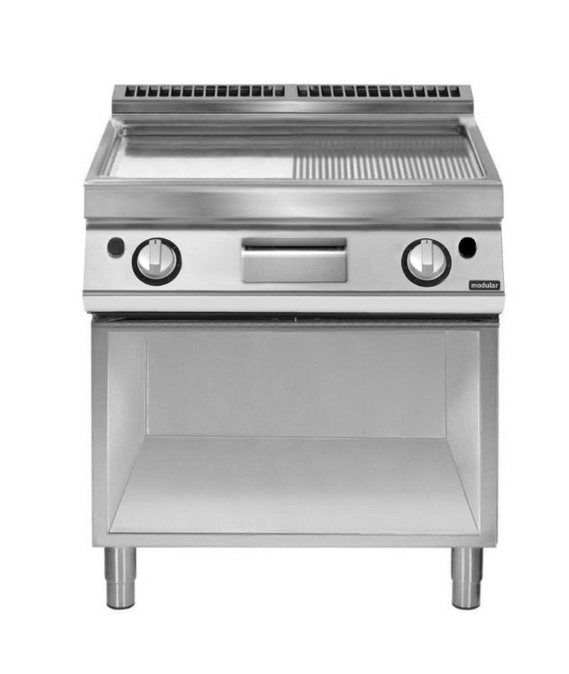 Plancha a gas mixta de base abierta PK 70/80 FTRGS