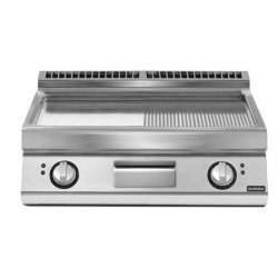 Plancha eléctrica mixta cromada de sobremesa PK 70/80 FTRES-CR-T