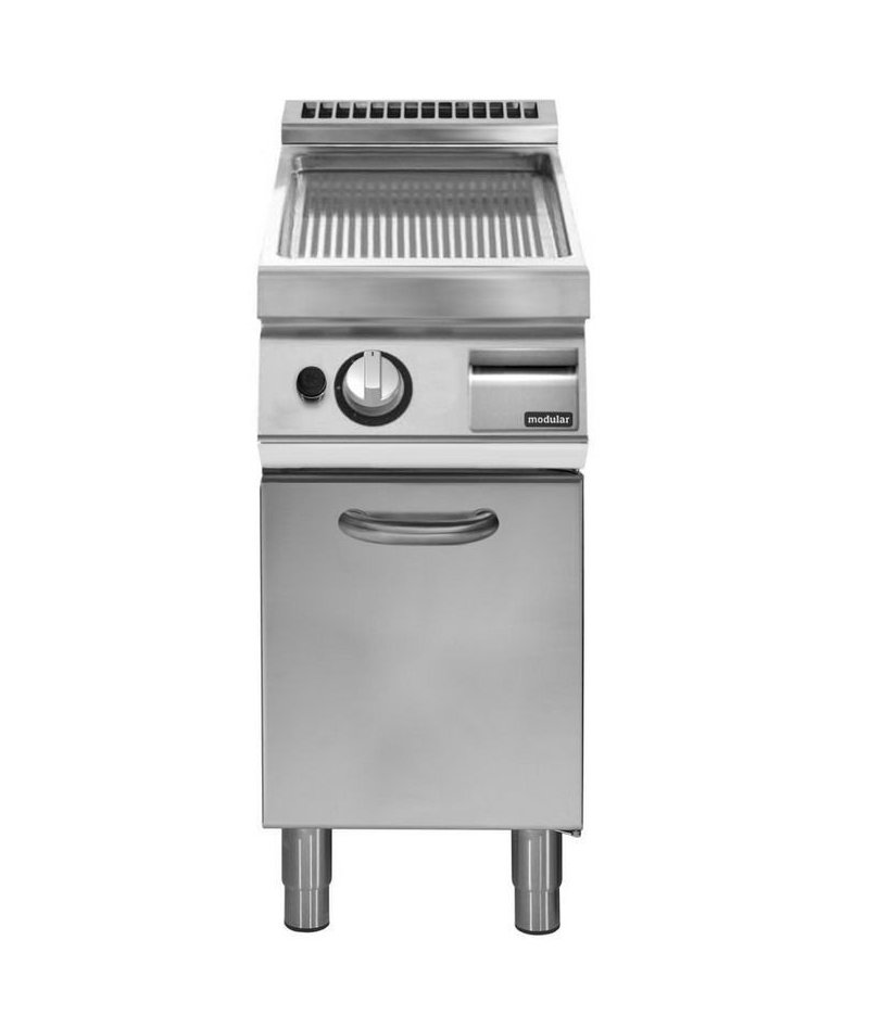 Plancha a gas ondulada de base con puerta PK 90/40 FTRGS-P