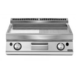 Plancha a gas mixta cromada de sobremesa PK 90/80 FTRGS-CR-T
