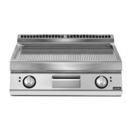 Plancha eléctrica ondulada cromada de sobremesa PK 90/80 FTRRES-CR-T