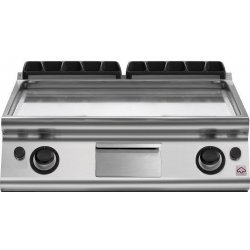 Plancha a gas lisa cromada de sobremesa EM 70/80 FTGS-CR-T