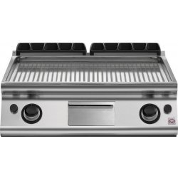 Plancha a gas ondulada cromada de sobremesa EM 70/80 FTRRGS-CR-T