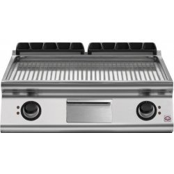Plancha eléctrica ondulada cromada de sobremesa EM 70/80 FTRRES-CR-T