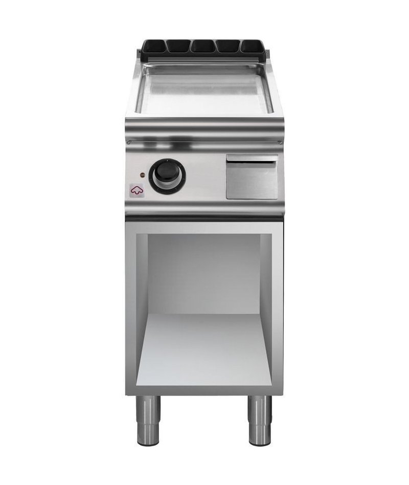 Plancha eléctrica lisa cromada de base abierta EM 90/40 FTES-CR