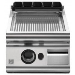 Plancha a gas ondulada de sobremesa EM 90/40 FTRGS-T