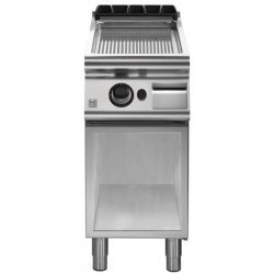 Plancha a gas ondulada de base abierta EM 90/40 FTRGS