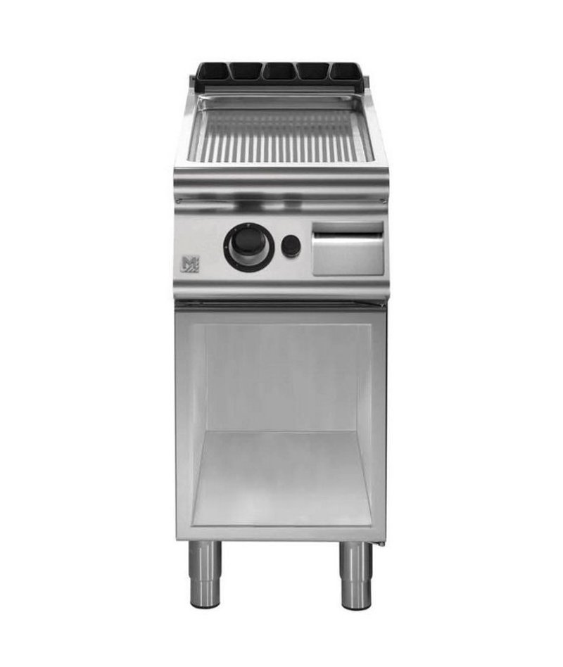 Plancha a gas ondulada de base abierta EM 90/40 FTRGS