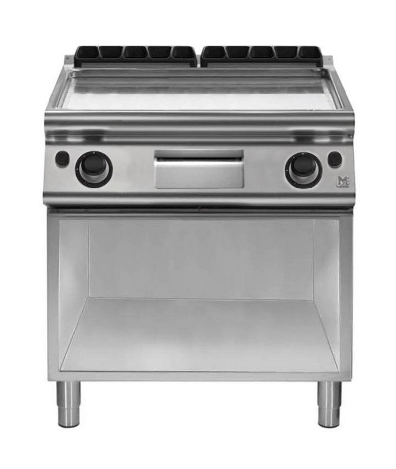 Plancha a gas lisa de base abierta EM 90/80 FTGS
