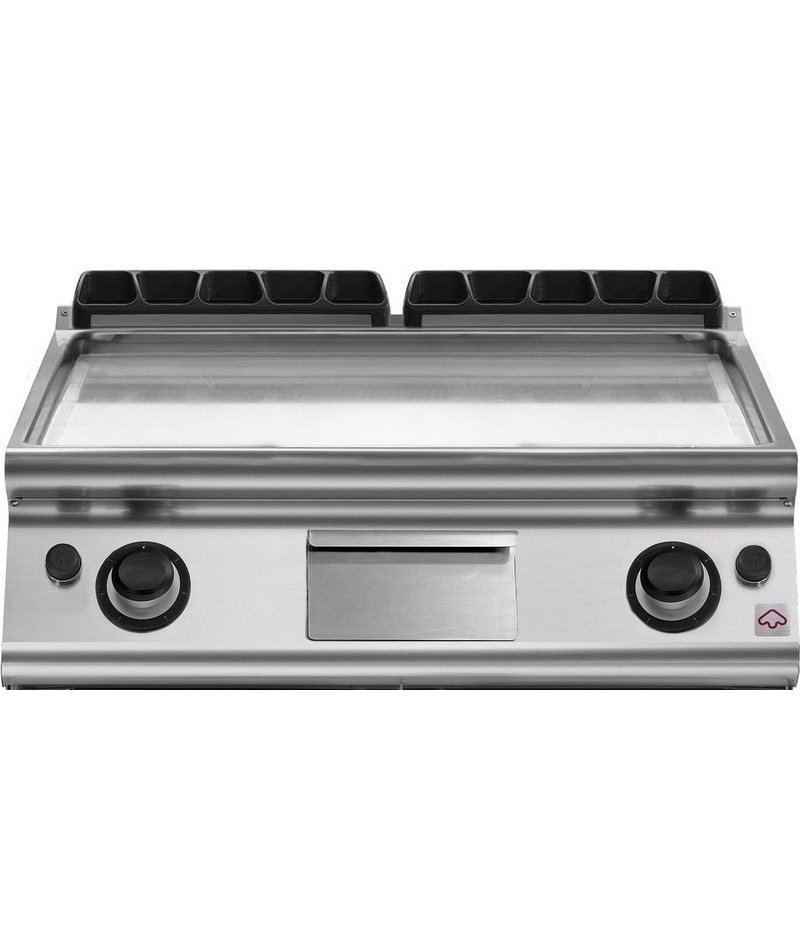 Plancha a gas lisa cromada de sobremesa EM 90/80 FTGS-CR-T