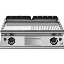 Plancha a gas mixta cromada de sobremesa EM 90/80 FTRGS-CR-T