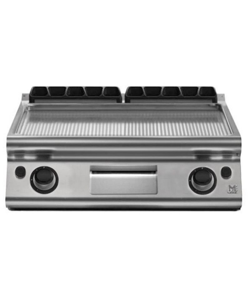 Plancha a gas ondulada de sobremesa EM 90/80 FTRRGS-T