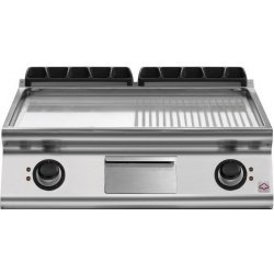 Plancha eléctrica mixta cromada de sobremesa Extreme EM 90/80 FTRE-CR-T
